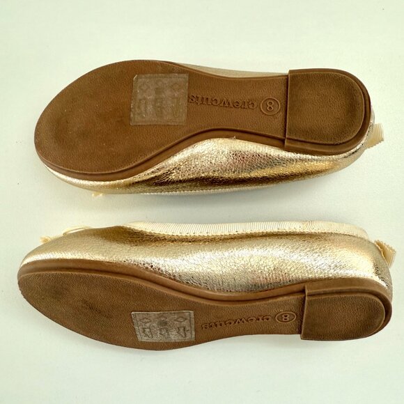 Crewcuts metallic gold ballet flats - Picture 3 of 3